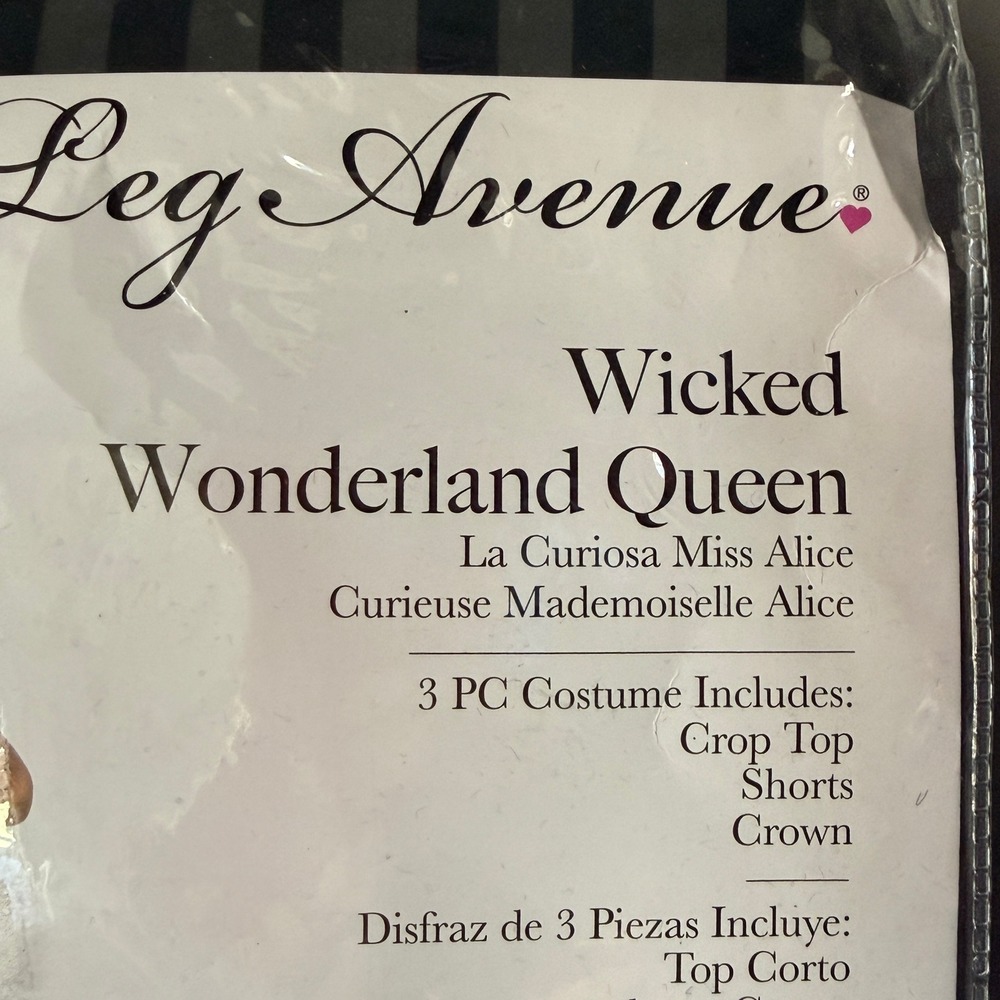 Leg Avenue Women Wicked Wonderland Queen 3pc Costume (87138),Red, M - Picture 9 of 16